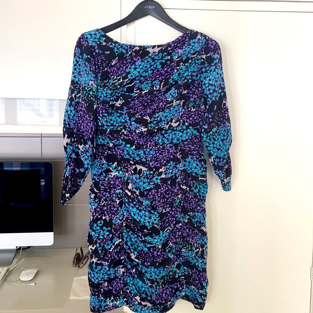 100% silk SHOSHANNA dress size 4, RUCHED